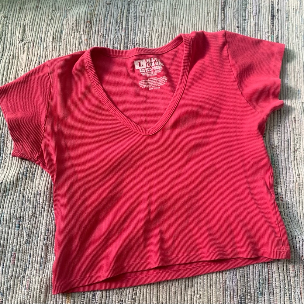 Big Bud Press • Many Colors Short Sleeve V Neck Tee pink